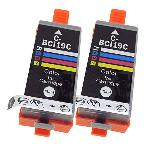 Amazon.co.jp: Canon キャノン BCI-19CLR (カラー color)【2本セット