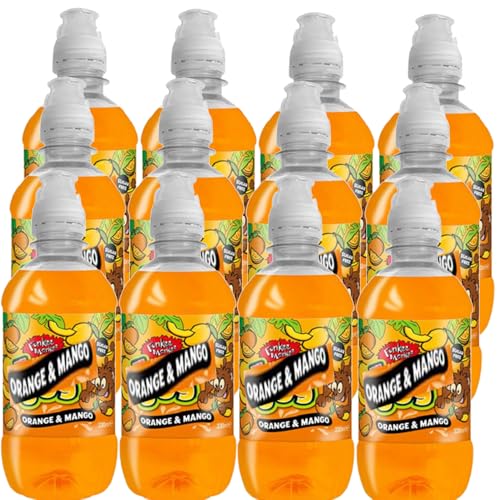 Image of Variety Flavour Soft Drink 330ml – Sour Apple, Summer Fruits, Orange & Mango, Refreshing Fizzy Beverages, Mixed Fruit Soda Pack - Frtjy (12 x Bottle, Orange & Mango)