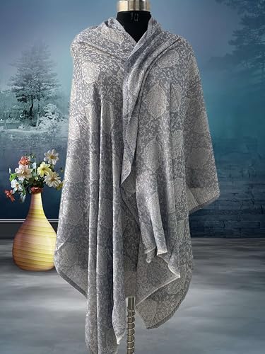 Indian Handicraft Woven Pashmina Scarf, Wraps Handwoven in Kashmir Pahmina Jamawar Shawl2