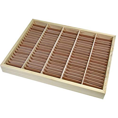 Kingdom Lw100 5 X 20 100 Capacity Cassette Rack Or Stamp Pad Rack Unfinished Wood For Easy Sorting And Organizing Of Cassette Tapes, Stamp Pads, Playing Cards, Card Decks And More! #TOP6