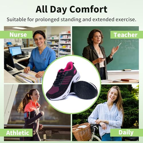 Image of AOV Women Arch Support Walking Shoes Orthotic Tennis Sneakers for Plantar Fasciitis Athletic Running Shoes