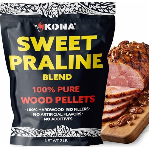 Kona Sweet Praline Pecan Wood Pellets Blend Intended for Ninja Woodfire Outdoor Grill 2 lb Resealable Bag