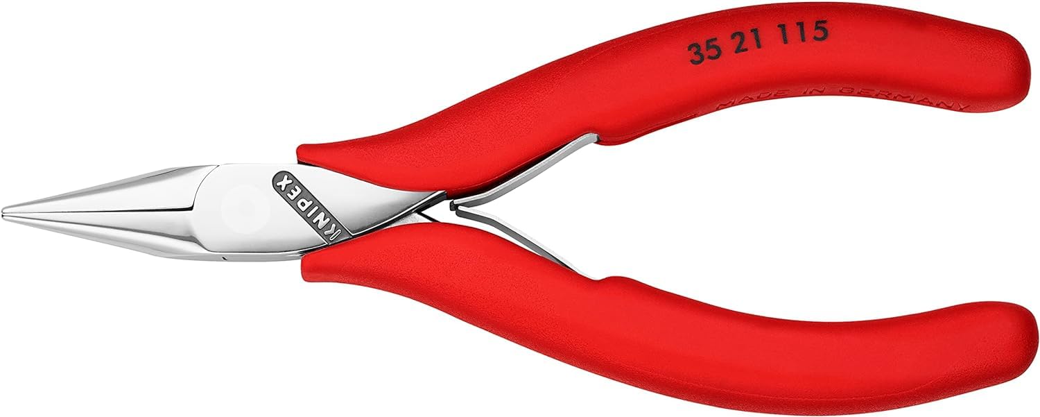 KNIPEX Szczypce dla elektroników ze złączem wsuwkowym z nasadkami z antypoślizgowego tworzywa sztucznego 115 mm, 35 21 115