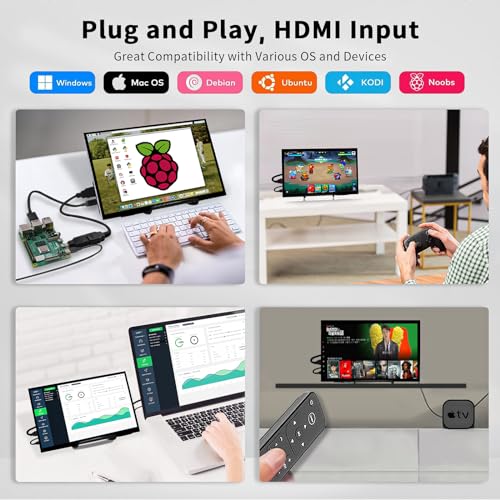 Image of HAMTYSAN Raspberry Pi Touchscreen,10 Inch Monitor HDMI,1024x600 Mini Monitor,16:9 IPS Screen Small Portable Display for Raspberry Pi 400 /4 /3 /2 /Zero /B /B+ Jetson Nano Win11 /10 /8 /7