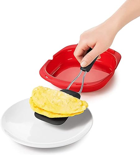 Miniatura 7 de Omelet Maker Microondas Omelette Máquina de huevos Herramienta de tortilla de silicona Rollo antiadherente Bandeja para hornear Utensilios de cocina