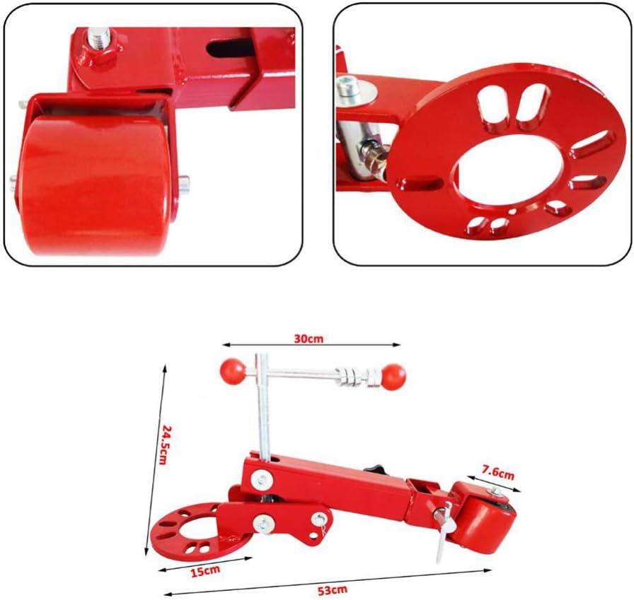 Wakauto Metal Roller Tool for Auto Heavy Duty Wheel Arch Reforming Roller Telescopic Design Suitable for Collision Repair Red