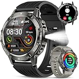 Smart Watch for Men Fitness Tracker: Bluetooth Waterproof Make Answer Call Digital Mens Watches Running Smartwatch for Android Phones iPhone Samsung Compatible Step Pedometer Sleep Heart Rate Monitor