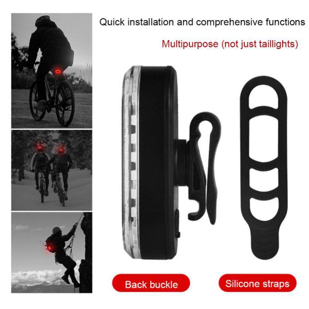 Lampka tylna roweru USB ładowalna wodoodporna o dużej mocy MTB tylna lampa rowerowa plecak światło akcesoria rowerowe, czerwone niebieskie światło