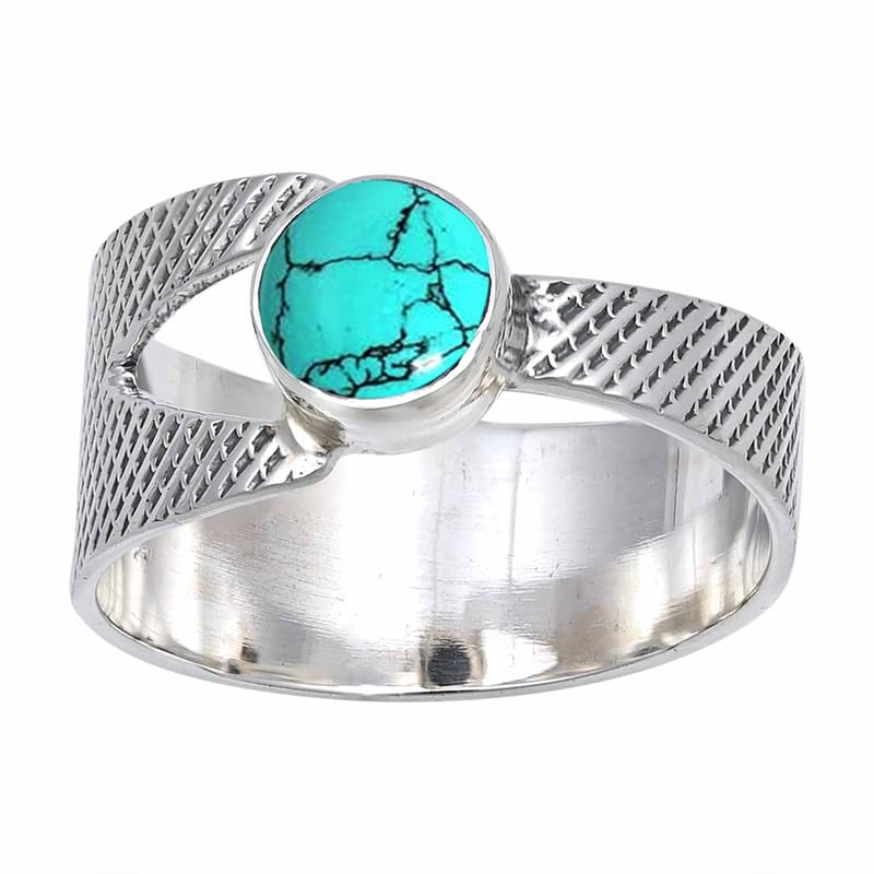 Bague turquoise argent 925 bague anti-ternissement ajustement parfait taille 47