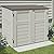 Suncast 34 Cubic Feet Horizontal Outdoor Storage Shed Enclosure with Multi-Wall Panels and Three Door Locking System, Vanilla (2 Pack)