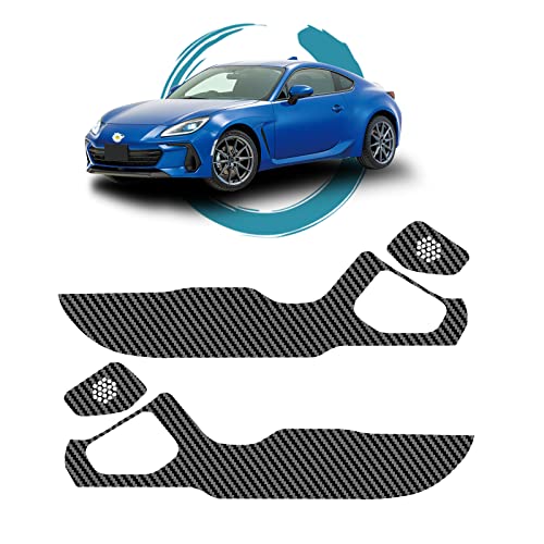 ruiya 新型 スバル brz zd8 新型brz 専用 ドアキックガード ドアトリムガード カーボン調シート プロテクションフィルム ナノ製4枚セット 傷防止 汚れ防止 劣化防止 接着技術革新 簡単貼り付け アクセサリー カスタムパーツ