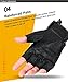 SUJAYU Outdoor Gloves for Men, Knuckle Protection Workout Gloves - Training, Fingerless (M, Black)