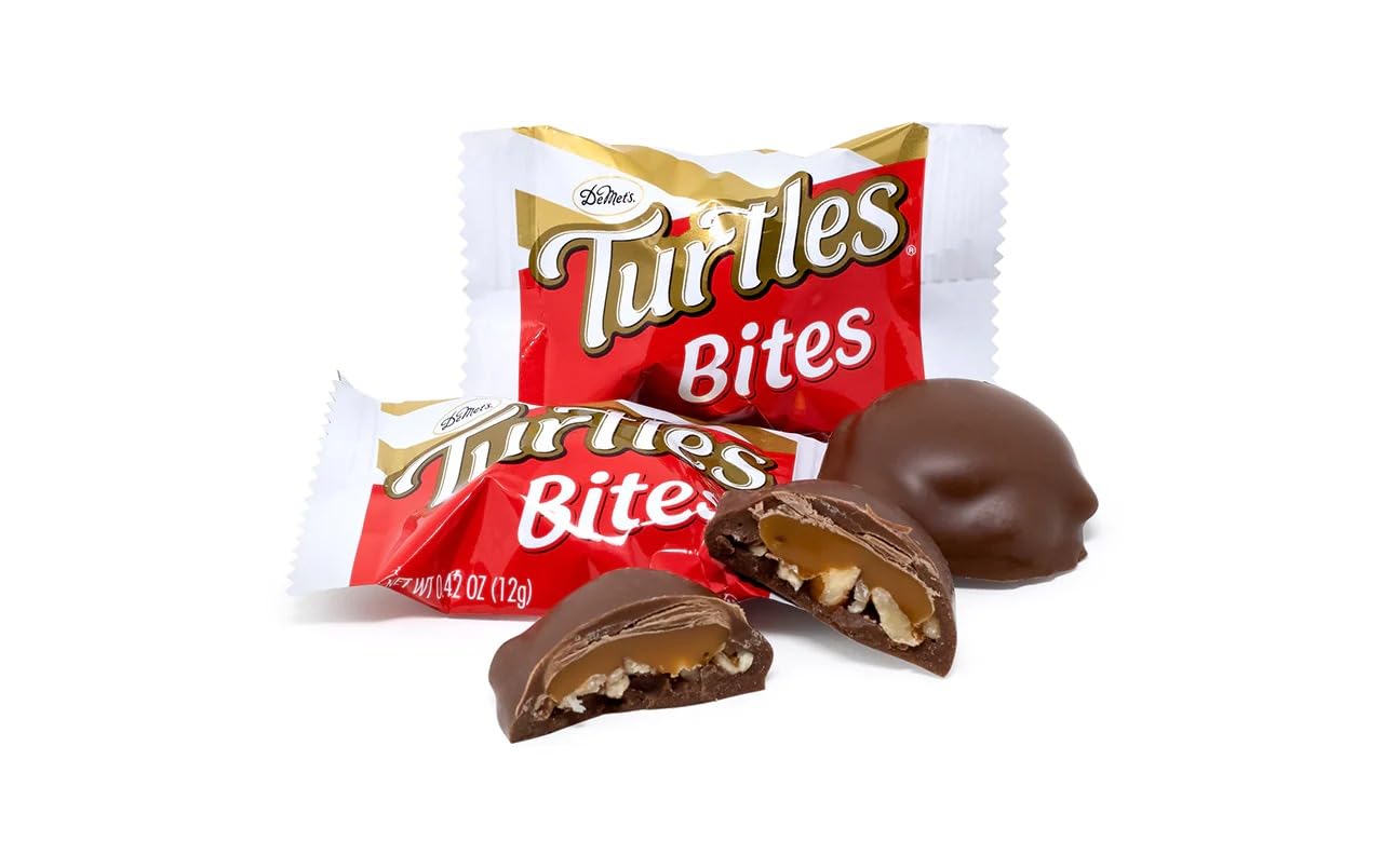 Turtles Original Bite-Size Candies, 0.42 Oz, Pack Of 60