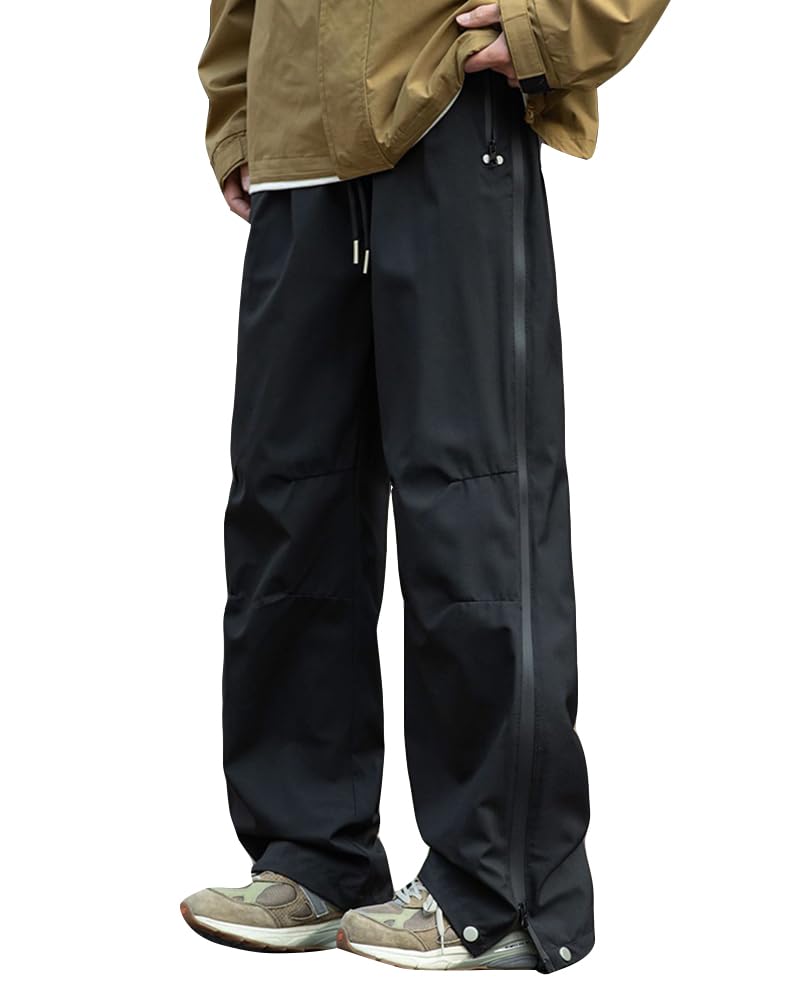 DAIHAN Unisex Pantalones Trekking con Cremallera Larga de montaña para Actividades al Aire Libre Cinturilla elástica Secado rápido Pantalones Transpirables para Senderismo