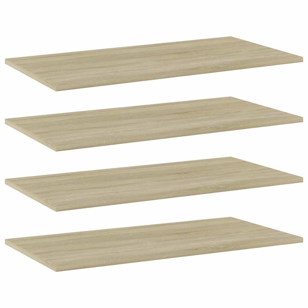 Pannelli per scaffali 4 pezzi Dub Sonoma 80x40x1,5 cm truciolato