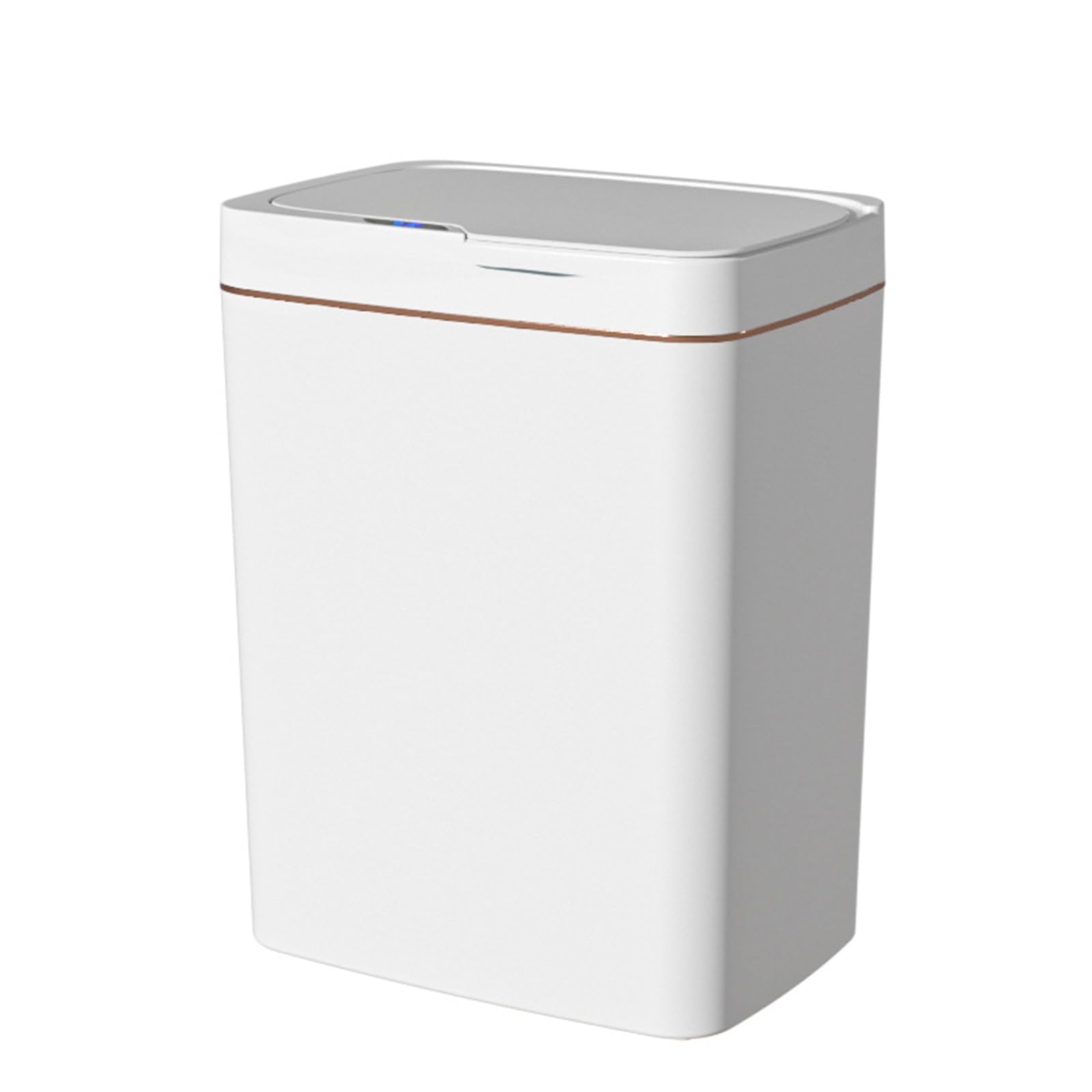 Bnsggl White Gold Intelligent Trash Bin With Motion Sensors Lid Convenient Automatic Garbage Can For Bathroom Dustbin 15L/18L Capacity