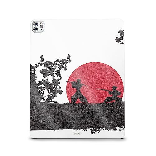 Image of MightySkins Carbon Fiber Skin Compatible with Apple iPad Pro 12.9 inch M2 6th Gen (2022) Full Wrap Kit - Nihon Samurai | Protective, Durable Textured Carbon Fiber Finish | Easy to Apply | Made in The USA