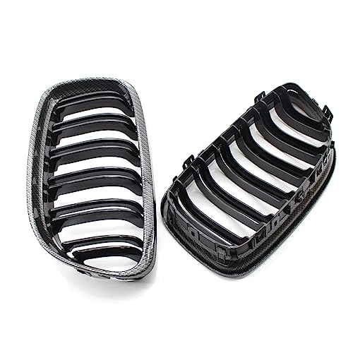 Parachoques delantero rejilla para E90 y E91 Serie 3 320i 325i 2009-2012 acabado carbono 4