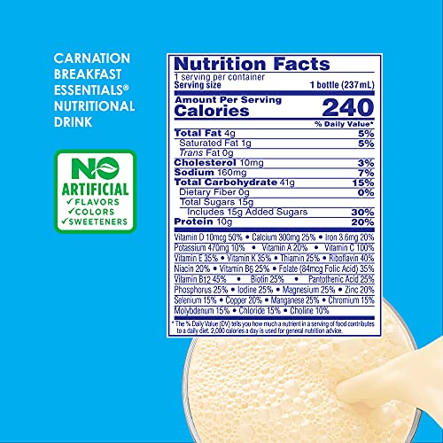 Carnation Breakfast Essentials Ready-To-Drink, Classic French Vanilla, 8 Fl Oz (Pack Of 24) (Discontinued By Manufacturer) #TOP1