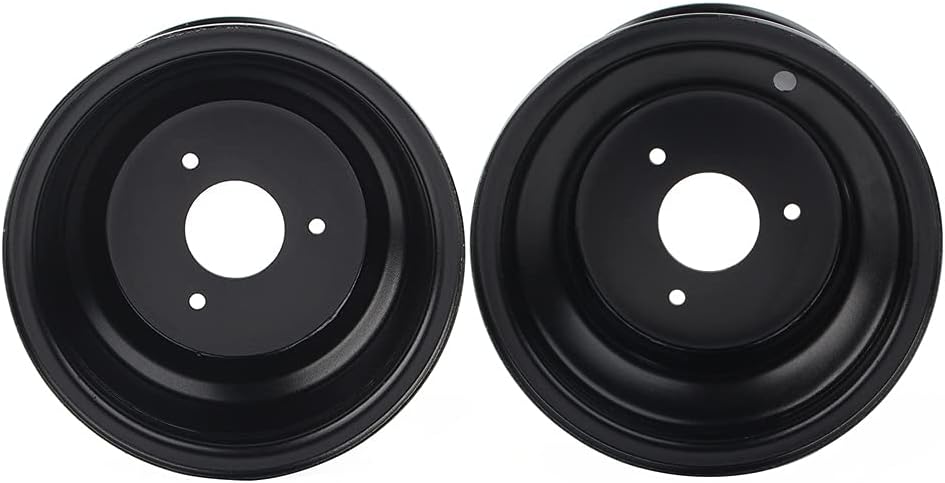 FSFY 18x9.50-8 Inches ATV UTV Aluminum Rear Wheel Rim Hub 3 Holes Replacement Fit for ATV Go Kart Off-Road Dirt Pit Bike Quad Dirt Bikes Street Bikes, Black