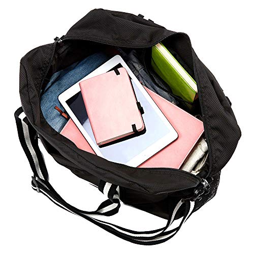 Arxus Travel Lightweight Waterproof Foldable Storage Carry Luggage Duffle Tote Bag (Black)