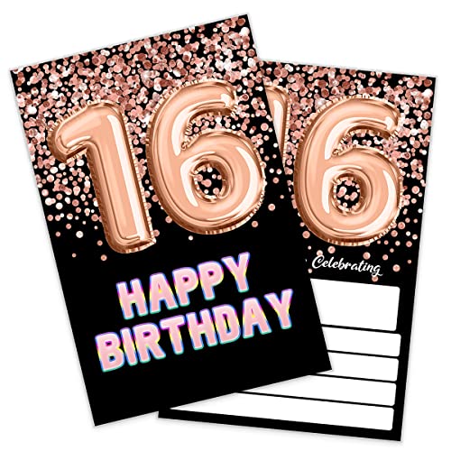 SHLINCO Sweet 16 Invitations with Envelopes