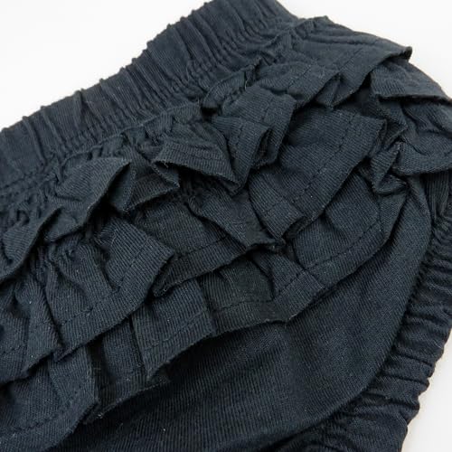 HonestBaby Long Sleeve Ruffle Shoulder Top with Bloomer Set 100% Organic Cotton for Baby Girls2