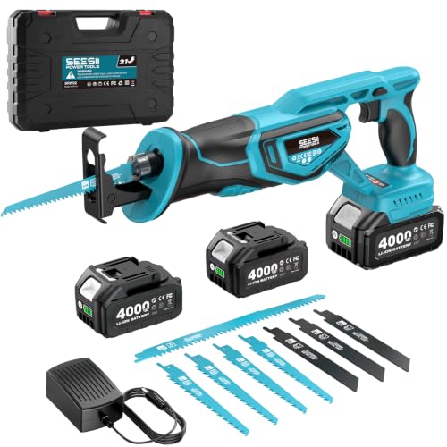 SEESII Cordless Reciprocating Saw, Brushless Motor