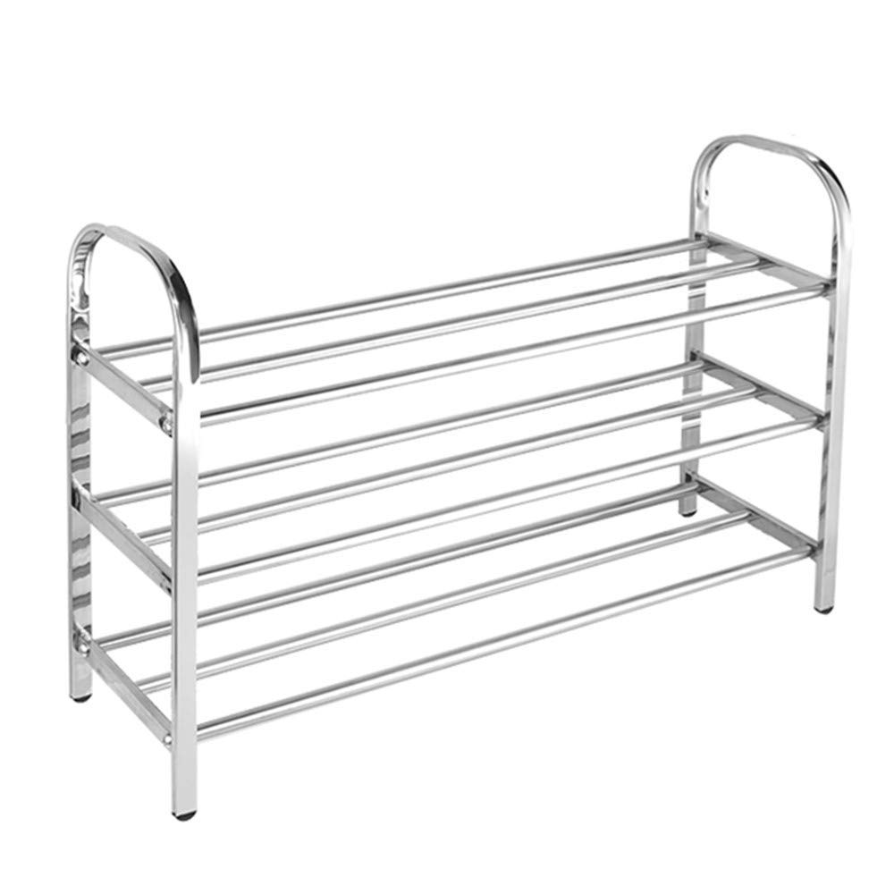 Zapatero extensible de acero inoxidable, almacenamiento apilable de 3 a 6 niveles para dormitorios de estudiantes, entrada y hogar, estante de acabado para zapatos, botas y tenis
