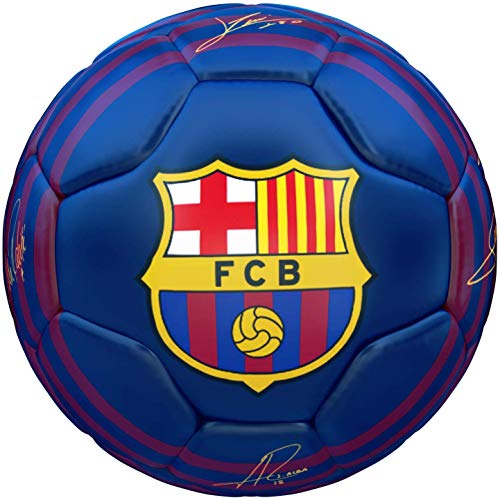 Barcellona - Balón del FC - Tamaño 5 - Autógrafo - Temporada 2018 2019 azul