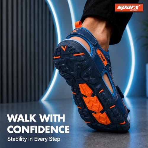 Image of SPARX Outdoor Sandals for Men - Adjustable, Comfort Velcro closure Sandals with Cushioned Footbed, Secure Fit, Durable Sole & All-Day Walking Comfort