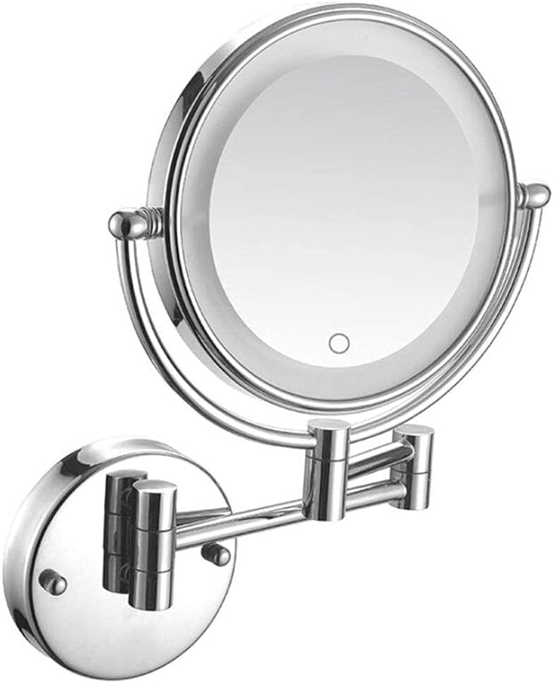 Miroir de maquillage mural éclairé pour éradiquer les ombres du visage en chambre