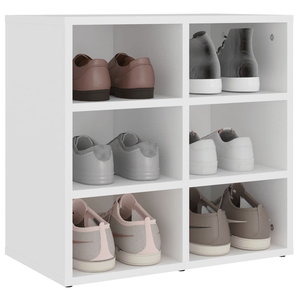 Armadio a scarpe, 52,5 x 30 x 50 cm, 6 scomparti | Legno Di Ingegneria Robusto, Montaggio A Parete O A Pavimento, Ventilazione, Manuale Incluso