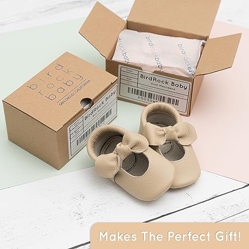 BirdRock Baby Bow and Knot Moccasins - Genuine Leather Baby Girl Shoes4