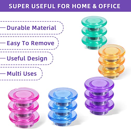 Difit 20 Pcs Fridge Magnet Small Round Refrigerator Magnets Cute Whiteboard Magnets Mini Strong Magnets Fridge Tiny Funny Magnets For Whiteboard Fridge Locker Kitchen Home Office Gift (Colorful) #TOP5