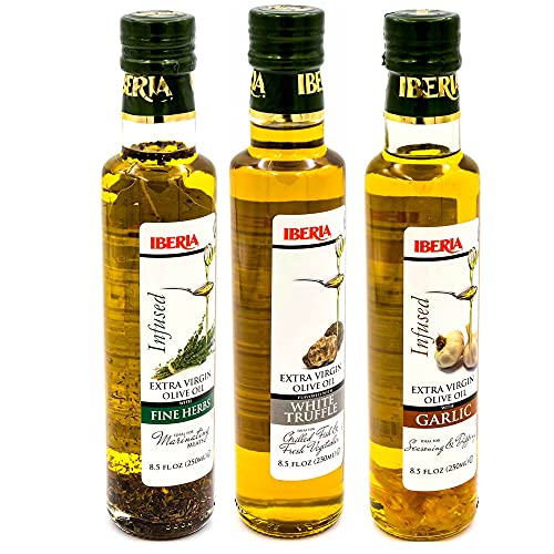 Iberia Infused Extra Virgin Olive Oils, White Truffle, Garlic, Fine Herbs, 8.5 Fl Oz (Pack Of 3) #TOP1