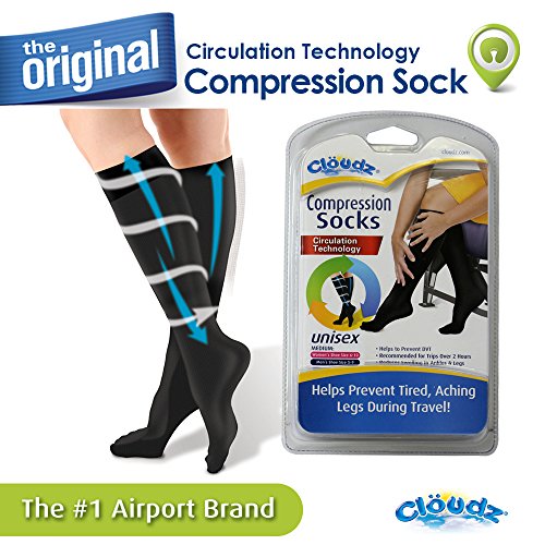 Cloudz - Compression Flight Socks - Medium (Unisex) - (Men's Shoe Size 5-9, Women's Shoe Size 6-10)2