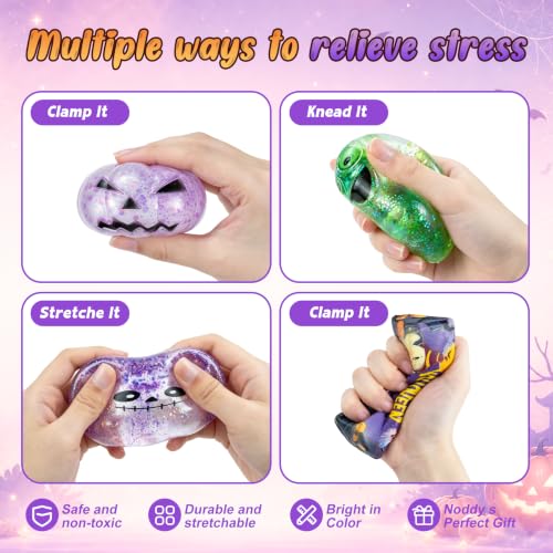 17Pcs Halloween Squishy Toys Kit, Slow Squeeze Squishies Fidget Toys Set by MORQXVE - Used condition - Image 4