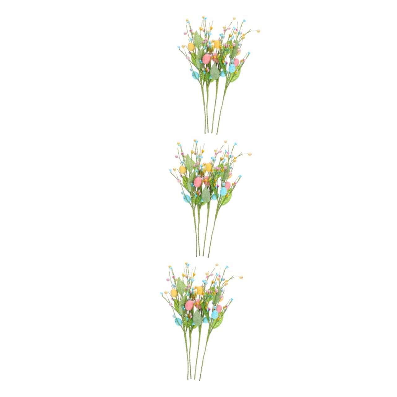 PRETYZOOM 3 Juegos 3 Juegos De Esquejes De De Pascua Ramas Artificiales Adorno De Huevo De Pascua Árbol De De Pascua Rama De Huevo Decorativa Ramas De Guirnalda 4 Uds * 3