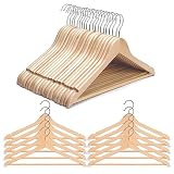 HOME DESIGN & CONFORT Pack 30 Perchas Ropa Madera - Cabides de Madeira...