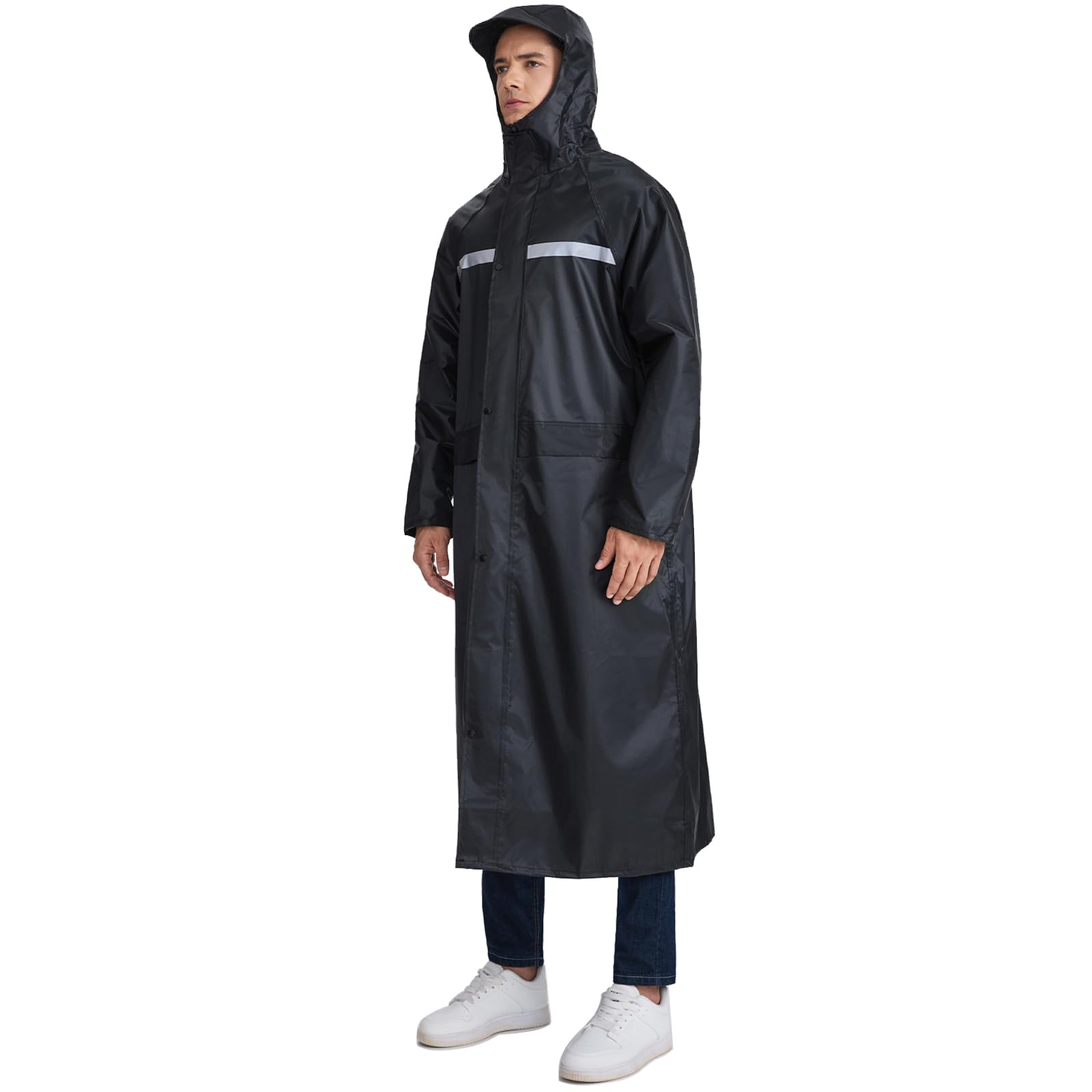 Poncho Pluie Imperméable, Velo Vêtements Homme Femme, Coupe Vent Vêtements de Sécurité, Idéal pour Randonnée, Camping, Voyages