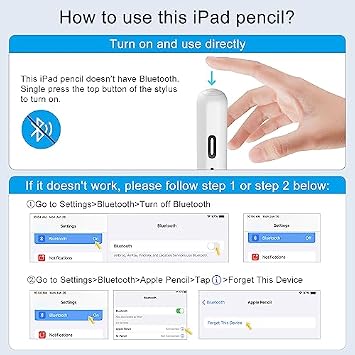 Digiroot 13 mins Fast Charge for Apple iPad Pencil with 9pcs Replacement Tips