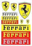  Ferrari Aufkleber, 11 Sticker im Set