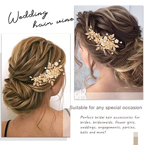 Asooll Gold Bridal Hair Clip miniatura 5