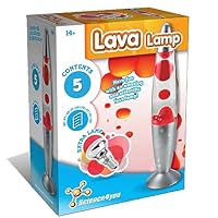 Science4you Red Lava Lamp - Build Your Own Sensory Lava Lamp for Kids, Bubble Red + Extra, Sensory Night Light for Ages 8+, STEM Toys for Boys and Girls