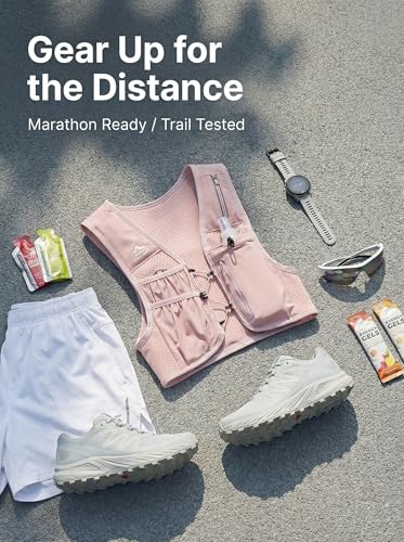 Image of Zelvot Running Vest for Women Men, US Patent, Adjustable Chest Straps Running Hydration Vest with 500ml Soft Flask, Lightweight Reflective Hydration Backpack for Marathon