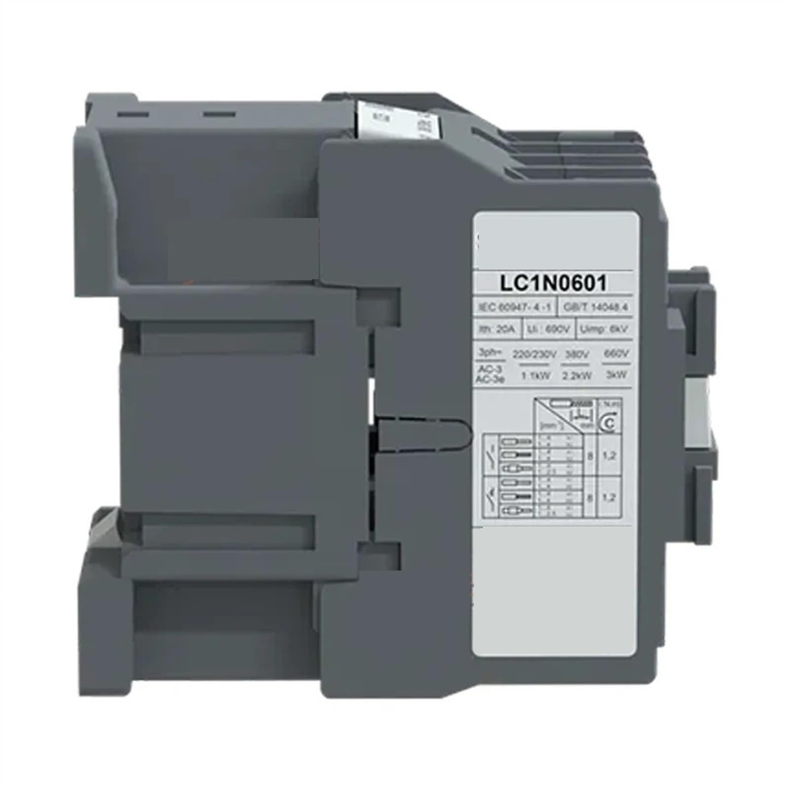 Contacteur LC1N0601CC5N anti-surchauffe triphasé 36V pour stopper les pannes de relais