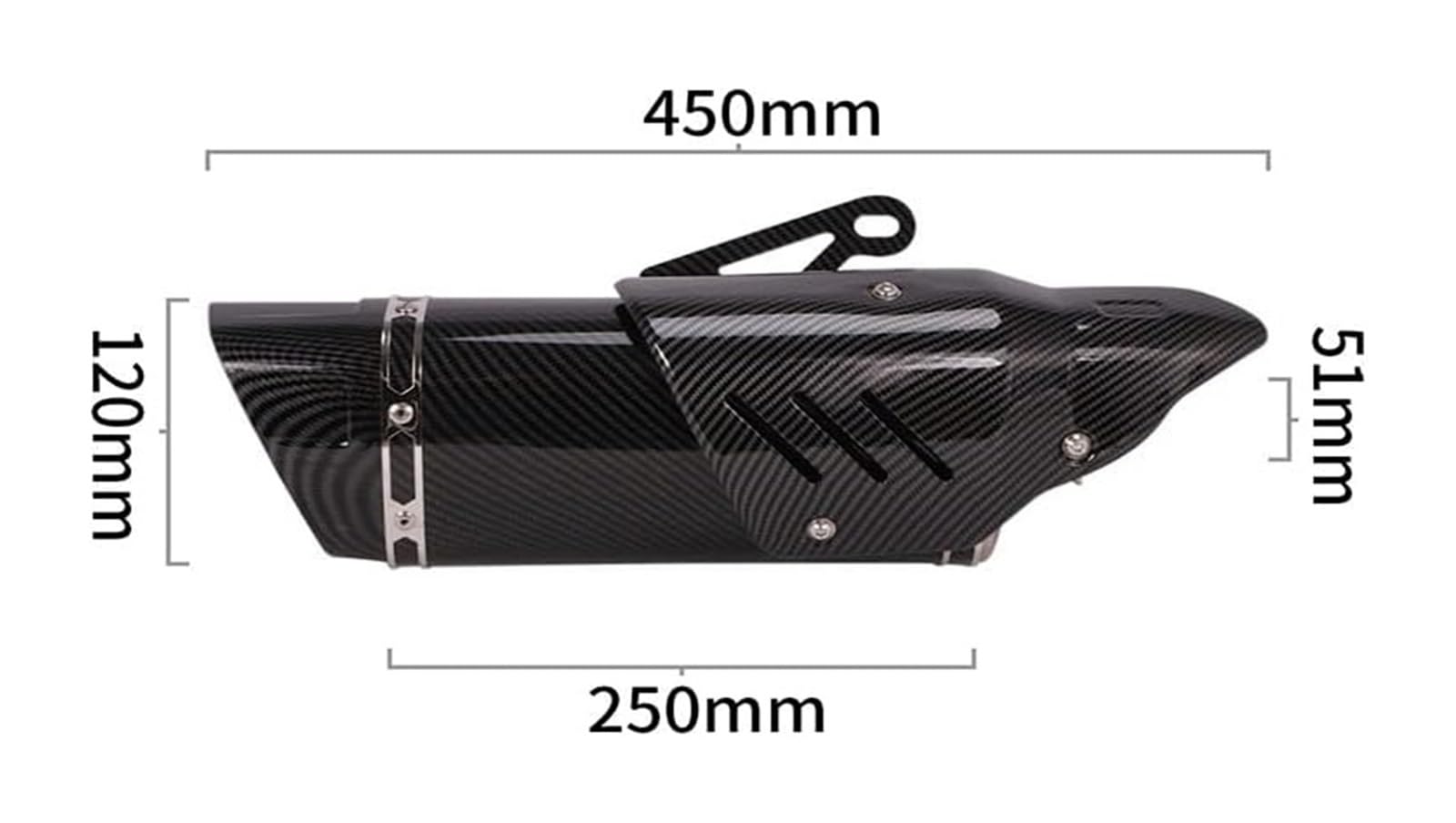 Auspuff Abgasanlage Für BMW Für C650 Für SPORT 2016-2020 Mittelglied 51mm Endstück-Fluchtrohr Motorrad-Auspuffrohr Motorrad(4)