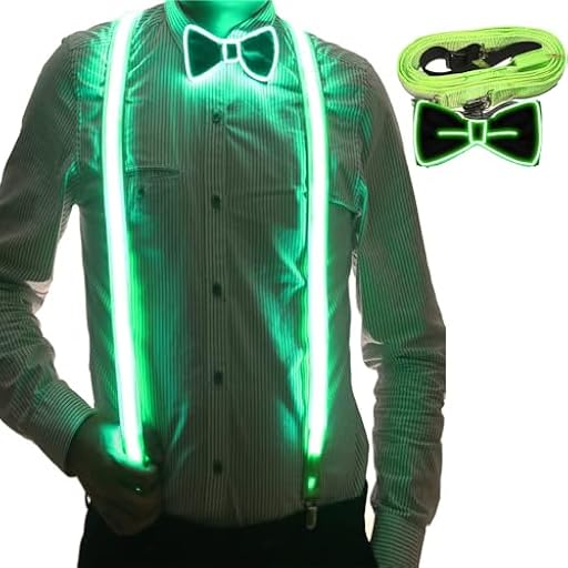 YeahBoom Tirantes y Pajarita LED Luminosos para Hombre,Tirantes LED Luminosos, para Festival de Música,Fiesta de Disfraces de Halloween,Navidad,Neon Light Up Dark Party Supplies for Party Deco | Ya disponible en tu tienda friki favorita! En mundofriki.es! YeahBoom Tirantes y Pajarita LED Luminosos para Hombre,Tirantes LED Luminosos, para Festival de Música,Fiesta de Disfraces de Halloween,Navidad,Neon Light Up Dark Party Supplies for Party Deco | Ya disponible en tu tienda friki favorita! En mundofriki.es!