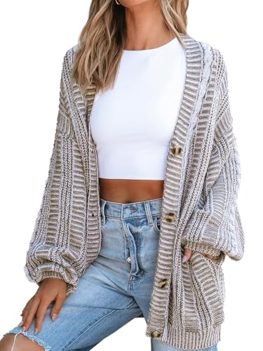 CUPSHE Women's Oversized Cardigan Sweater Open Front 2025 Fall